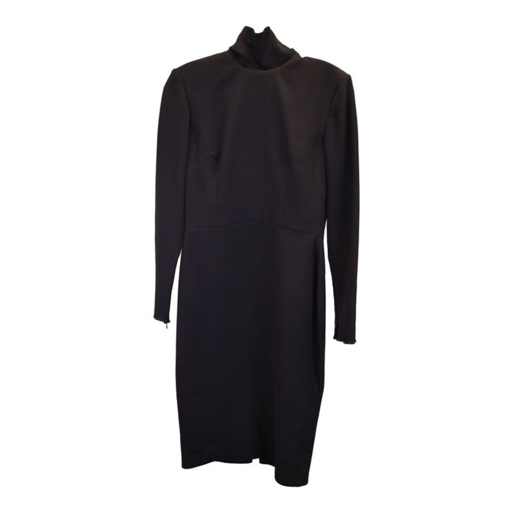 Alex Perry Mock Neck Dress in Black Triacetate